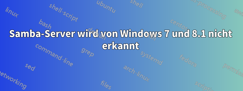 Samba-Server wird von Windows 7 und 8.1 nicht erkannt