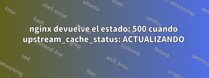 nginx devuelve el estado: 500 cuando upstream_cache_status: ACTUALIZANDO