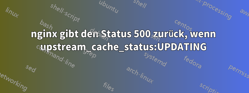 nginx gibt den Status 500 zurück, wenn upstream_cache_status:UPDATING