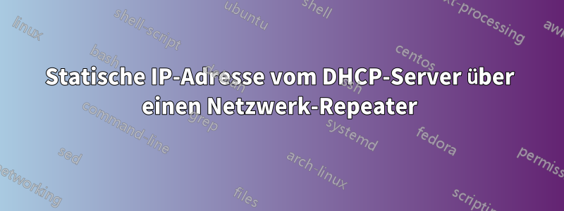 Statische IP-Adresse vom DHCP-Server über einen Netzwerk-Repeater