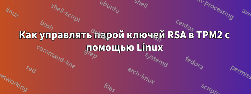 Как управлять парой ключей RSA в TPM2 с помощью Linux