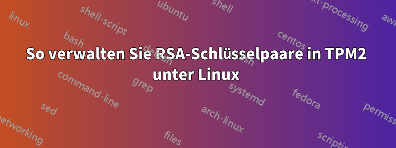 So verwalten Sie RSA-Schlüsselpaare in TPM2 unter Linux