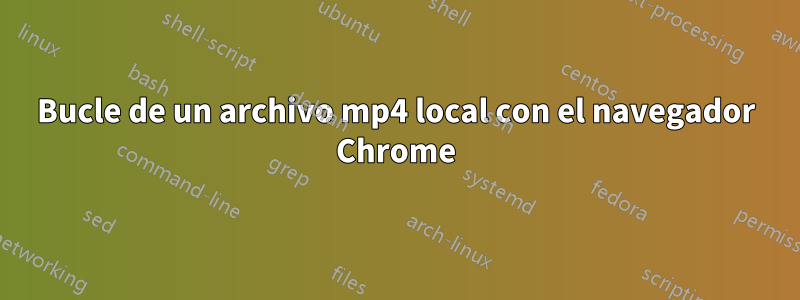 Bucle de un archivo mp4 local con el navegador Chrome