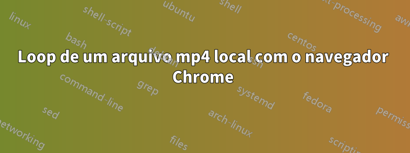 Loop de um arquivo mp4 local com o navegador Chrome