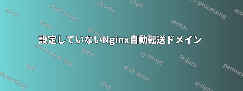 設定していないNginx自動転送ドメイン