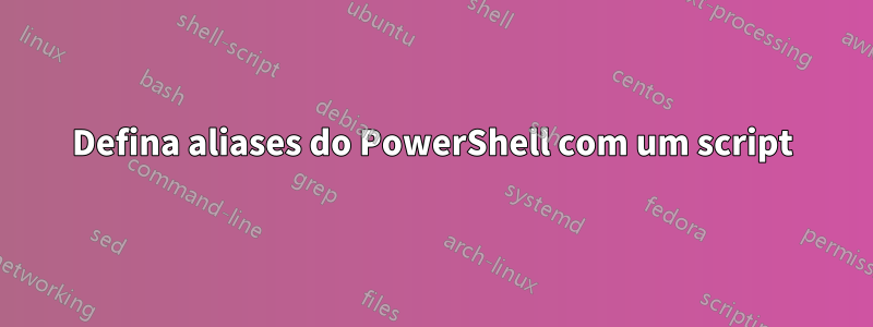 Defina aliases do PowerShell com um script