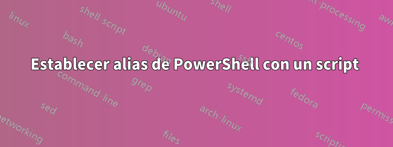 Establecer alias de PowerShell con un script