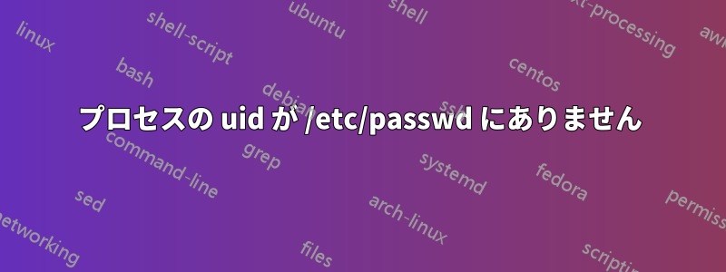 プロセスの uid が /etc/passwd にありません