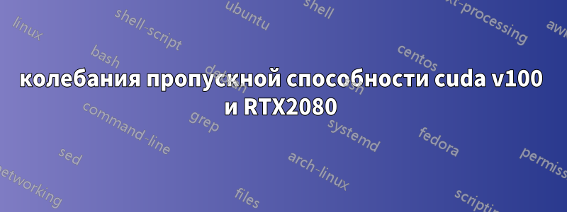 колебания пропускной способности cuda v100 и RTX2080