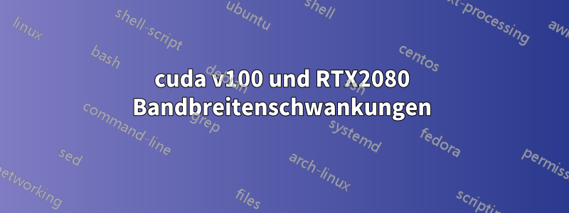 cuda v100 und RTX2080 Bandbreitenschwankungen