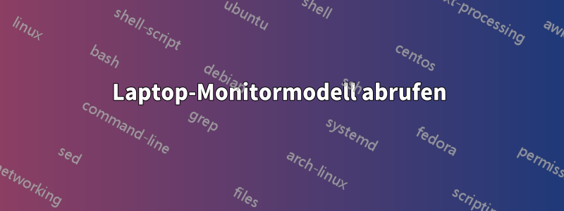 Laptop-Monitormodell abrufen