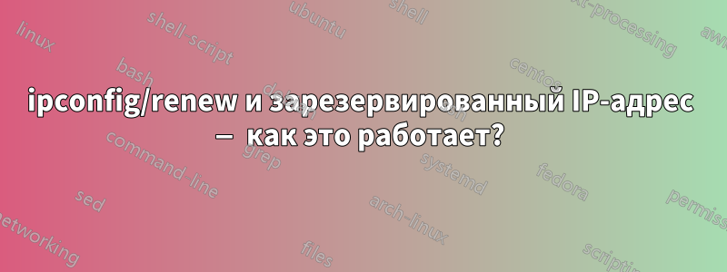 ipconfig/renew и зарезервированный IP-адрес — как это работает?