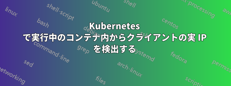 Kubernetes で実行中のコンテナ内からクライアントの実 IP を検出する