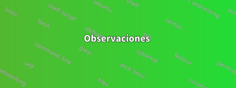 Observaciones