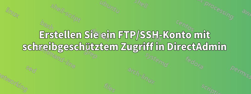 Erstellen Sie ein FTP/SSH-Konto mit schreibgeschütztem Zugriff in DirectAdmin