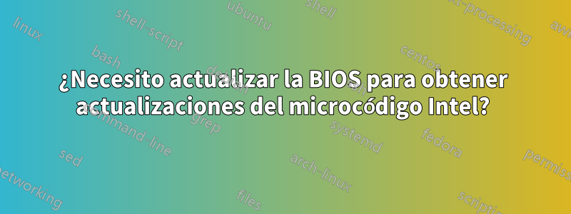 ¿Necesito actualizar la BIOS para obtener actualizaciones del microcódigo Intel?