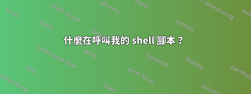 什麼在呼叫我的 shell 腳本？