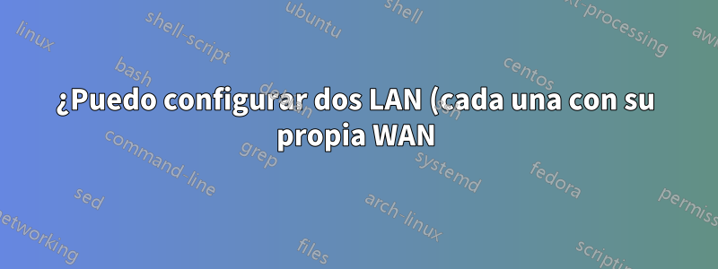¿Puedo configurar dos LAN (cada una con su propia WAN) para compartir la WAN del otro?