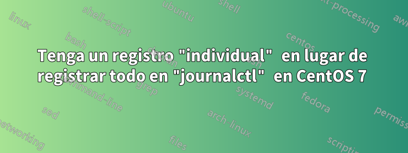 Tenga un registro "individual" en lugar de registrar todo en "journalctl" en CentOS 7