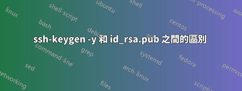 ssh-keygen -y 和 id_rsa.pub 之間的區別