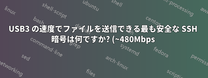 USB3 の速度でファイルを送信できる最も安全な SSH 暗号は何ですか? (~480Mbps)