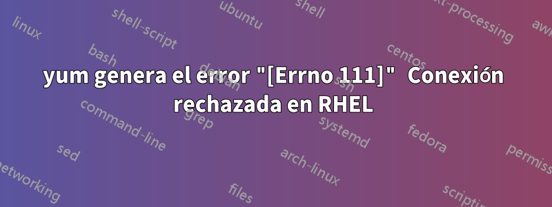 yum genera el error "[Errno 111]" Conexión rechazada en RHEL