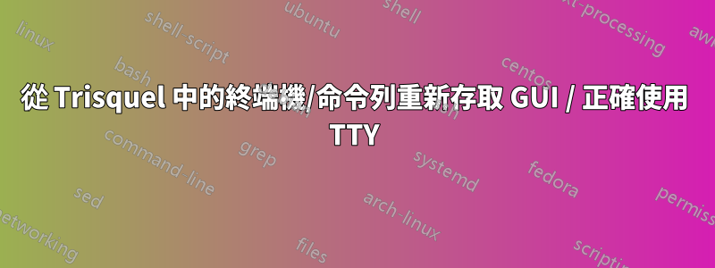 從 Trisquel 中的終端機/命令列重新存取 GUI / 正確使用 TTY