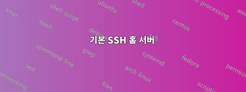 기본 SSH 홈 서버