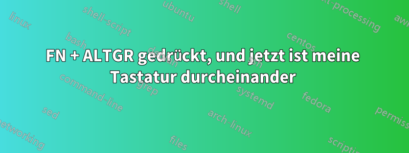 FN + ALTGR gedrückt, und jetzt ist meine Tastatur durcheinander