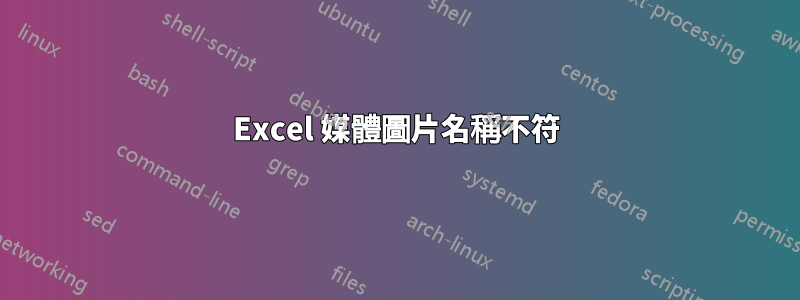 Excel 媒體圖片名稱不符