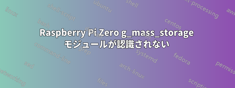 Raspberry Pi Zero g_mass_storage モジュールが認識されない