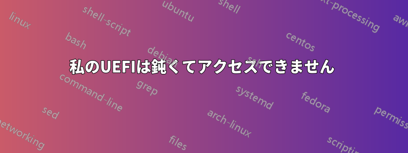 私のUEFIは鈍くてアクセスできません