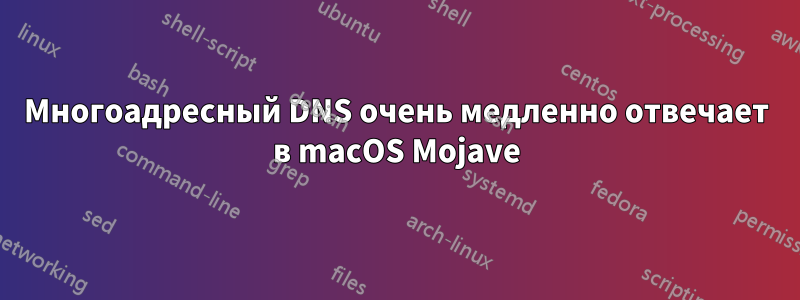 Многоадресный DNS очень медленно отвечает в macOS Mojave