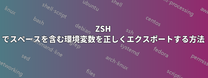 ZSH でスペースを含む環境変数を正しくエクスポートする方法