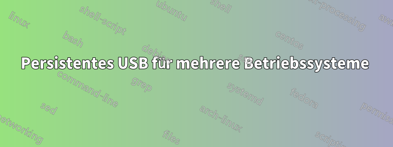 Persistentes USB für mehrere Betriebssysteme