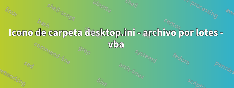 Icono de carpeta desktop.ini - archivo por lotes - vba