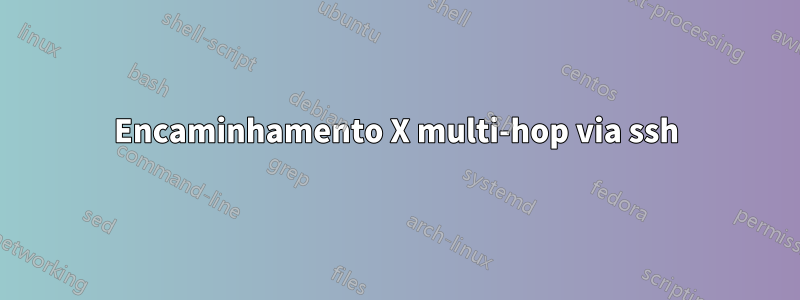 Encaminhamento X multi-hop via ssh