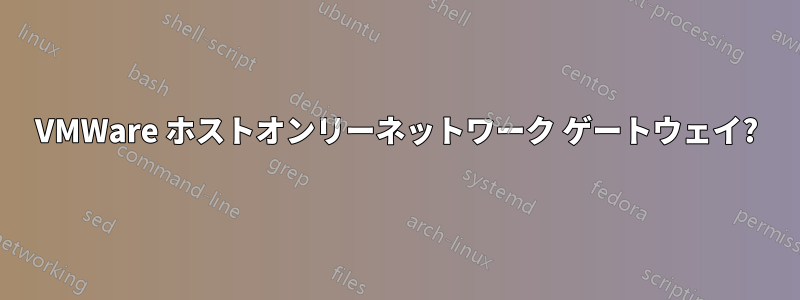 VMWare ホストオンリーネットワーク ゲートウェイ?