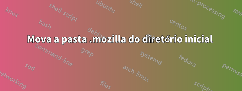 Mova a pasta .mozilla do diretório inicial