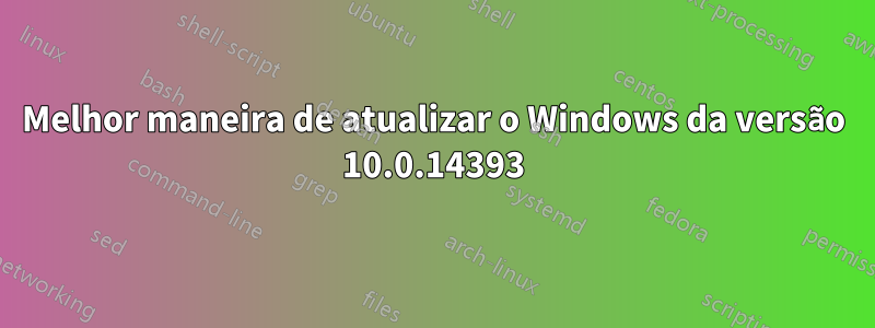 Melhor maneira de atualizar o Windows da versão 10.0.14393