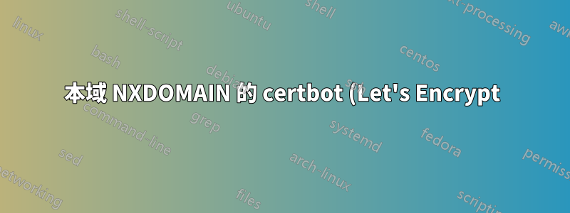 本域 NXDOMAIN 的 certbot (Let's Encrypt) 尋找 **.domain 的 A