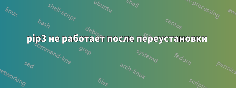 pip3 не работает после переустановки