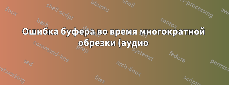 Ошибка буфера во время многократной обрезки (аудио) ffmpeg