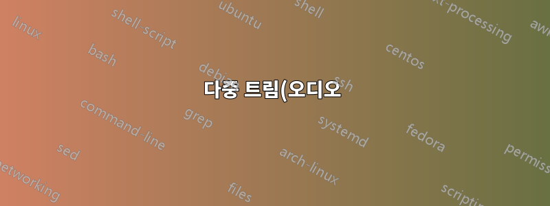 다중 트림(오디오) ffmpeg 중 버퍼 오류