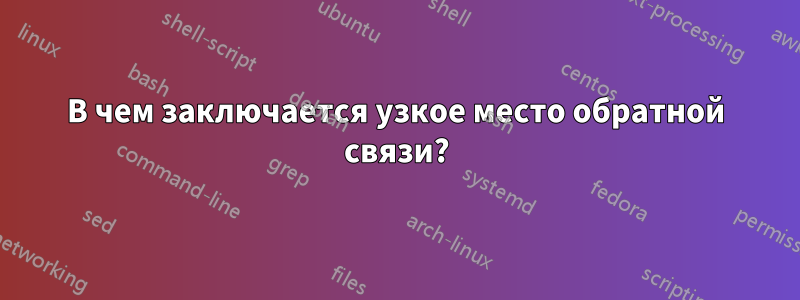 В чем заключается узкое место обратной связи?