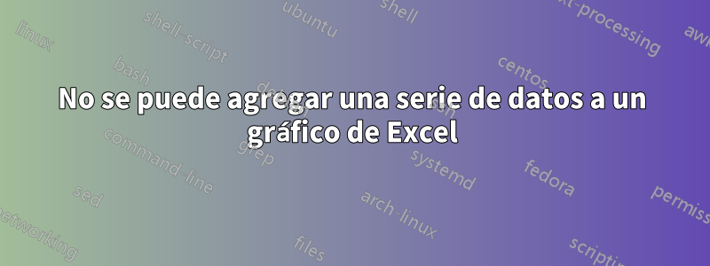 No se puede agregar una serie de datos a un gráfico de Excel