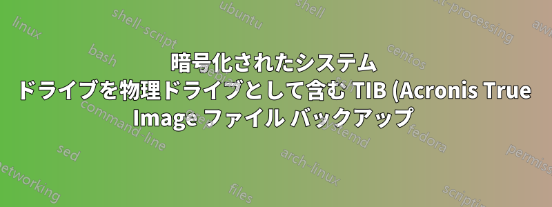 暗号化されたシステム ドライブを物理ドライブとして含む TIB (Acronis True Image ファイル バックアップ) を True Crypt にマウントするにはどうすればよいでしょうか?