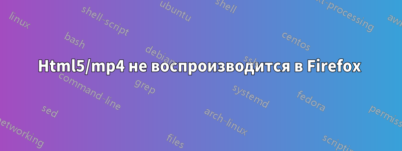 Html5/mp4 не воспроизводится в Firefox