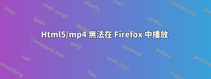 Html5/mp4 無法在 Firefox 中播放