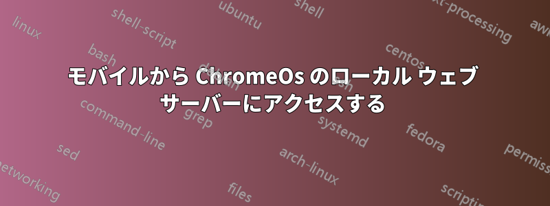 モバイルから ChromeOs のローカル ウェブ サーバーにアクセスする